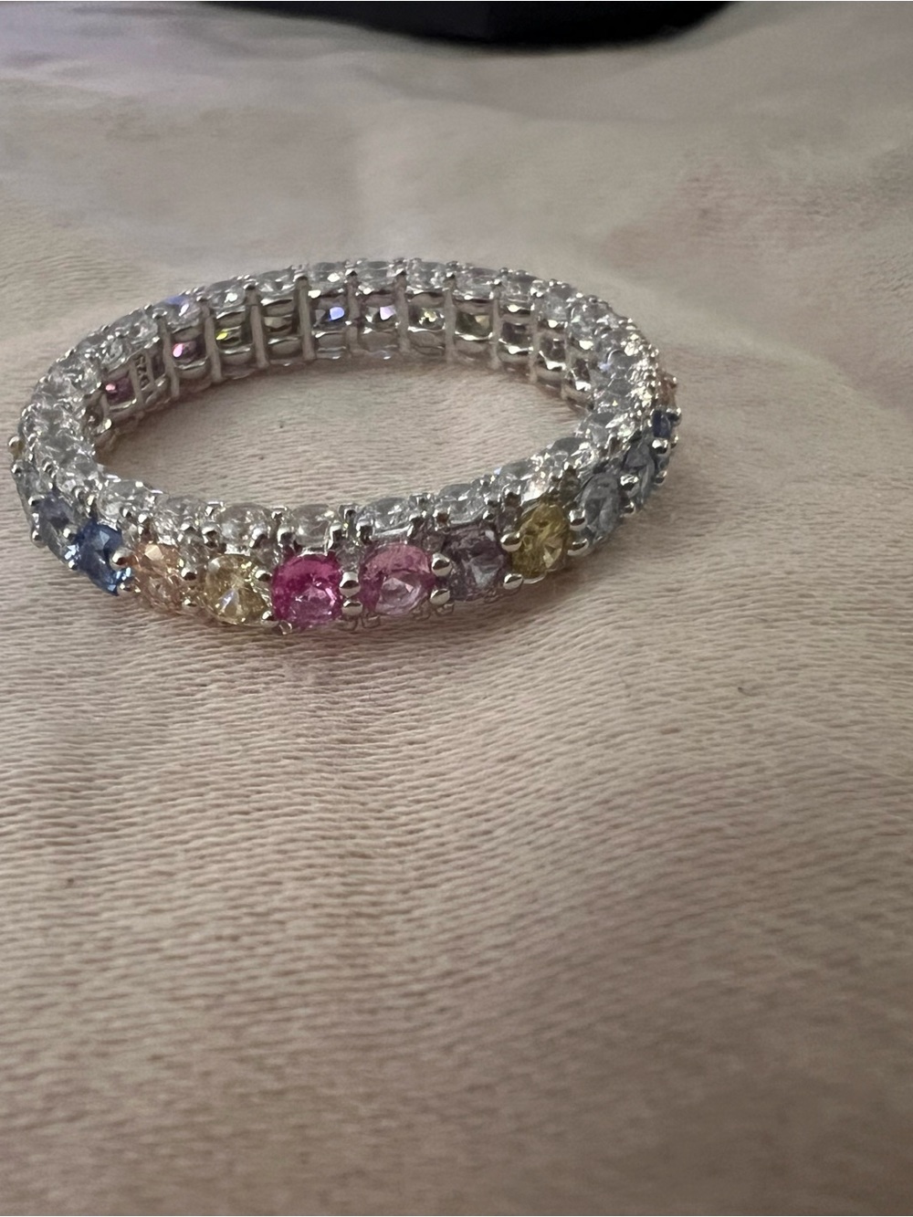 Multicolor Crystal Ring Size 9- Women's Jewelry